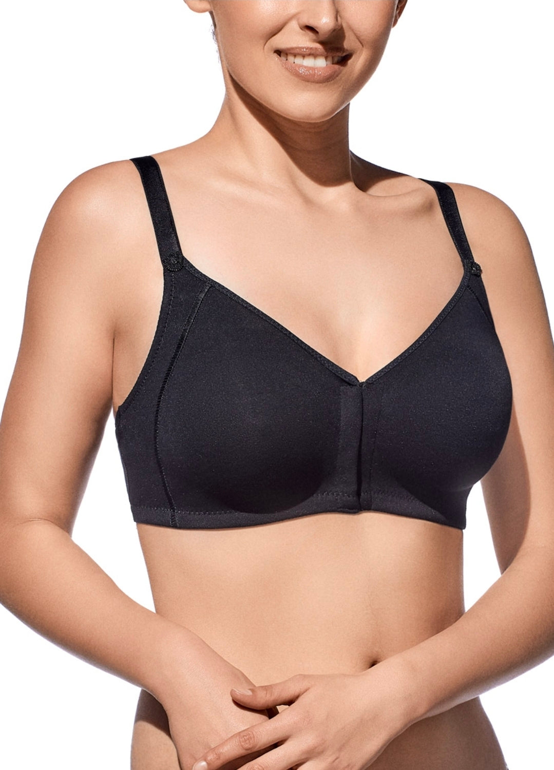 Reggiseno Marta Selene
Reggiseno senza ferretto in cotone a doppio strato preformato. Apertura anteriore.
Serie naturcotton.