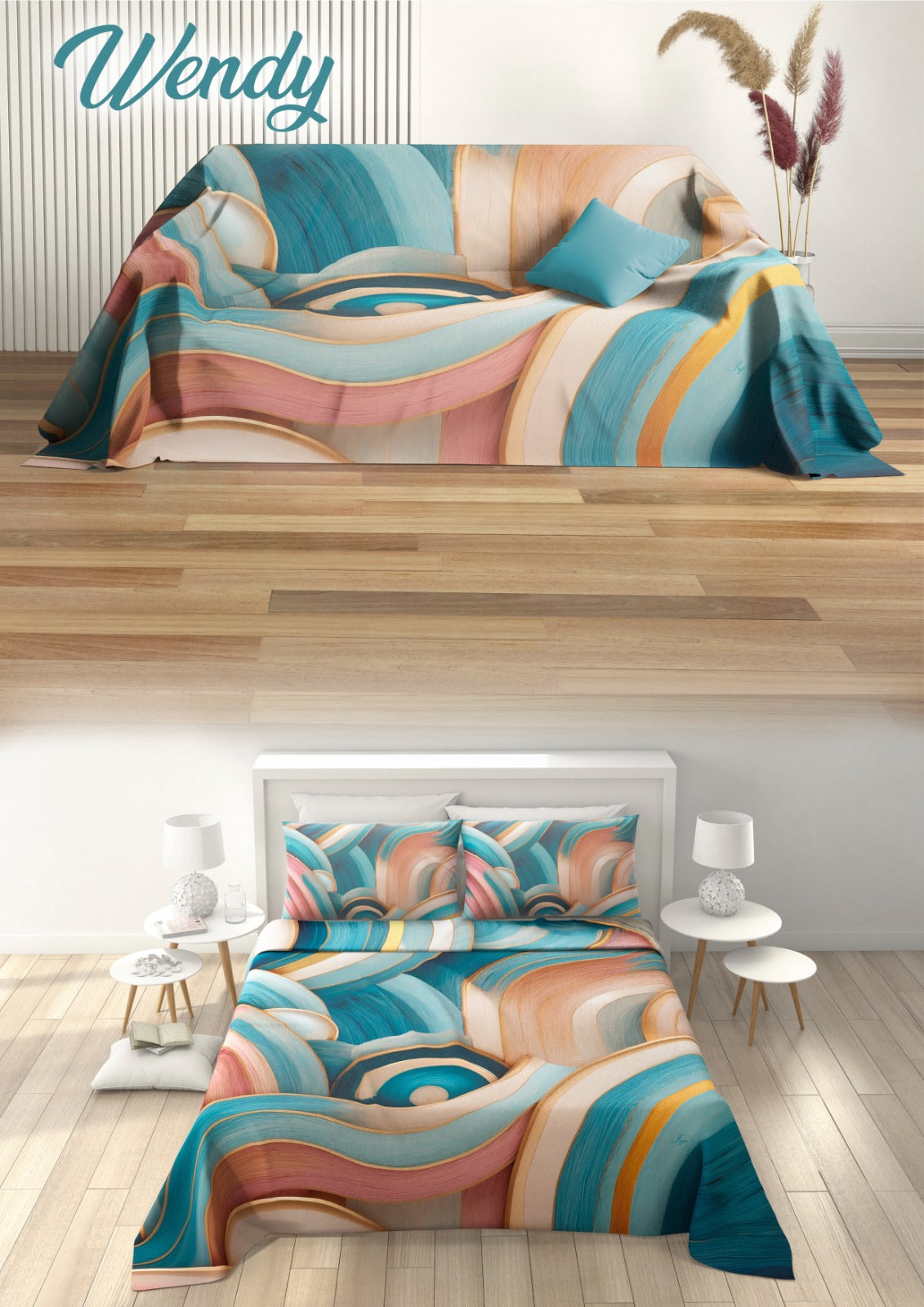 Copriletto/grandfoulard matrimoniale irge 240x270cm