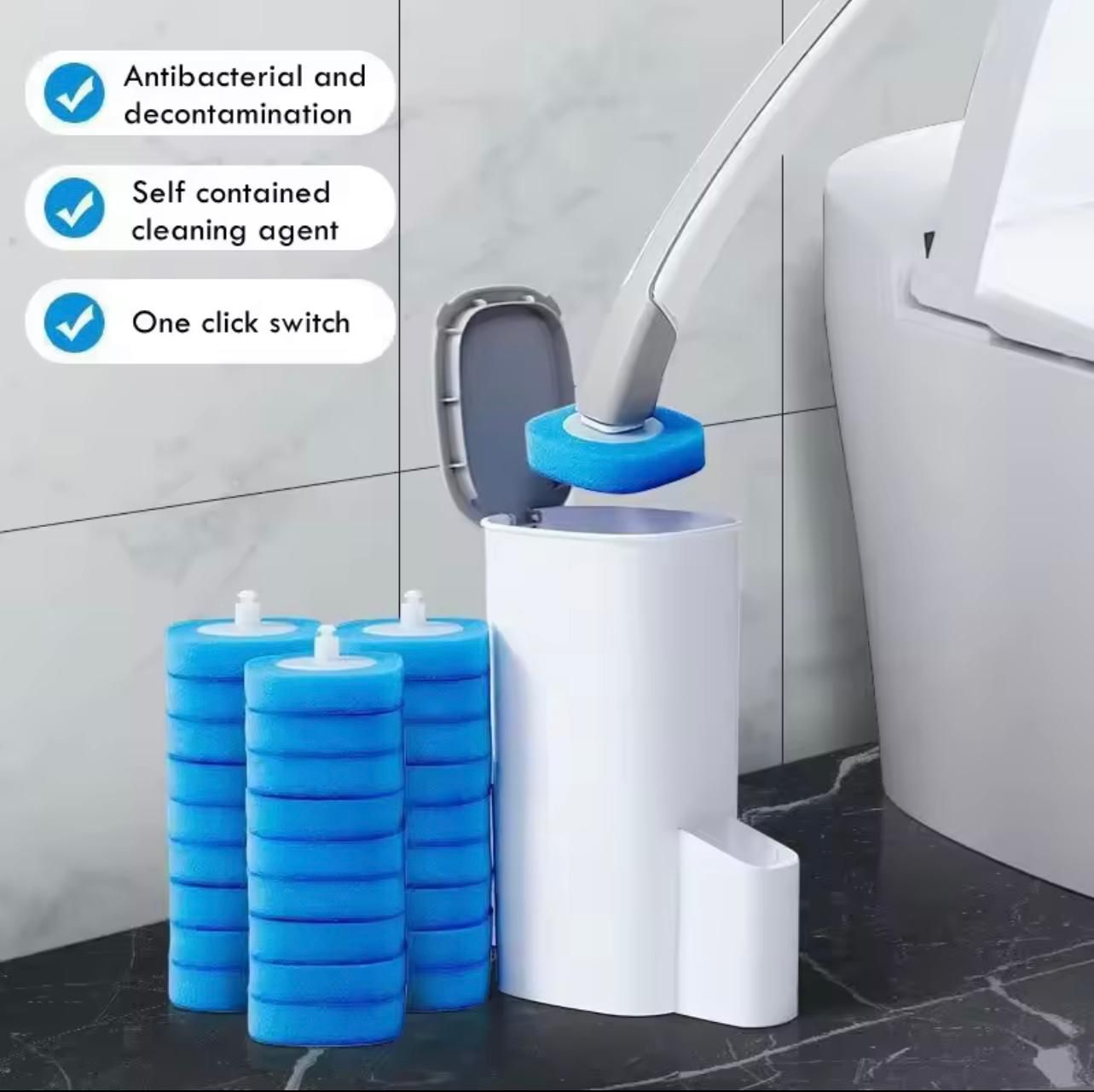 Scopino bagno con 8 ricambi